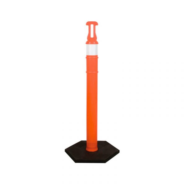 Orange post with one reflector and black base 1.20m SR-11331RK